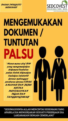 SVH dokumen tuntutan palsu